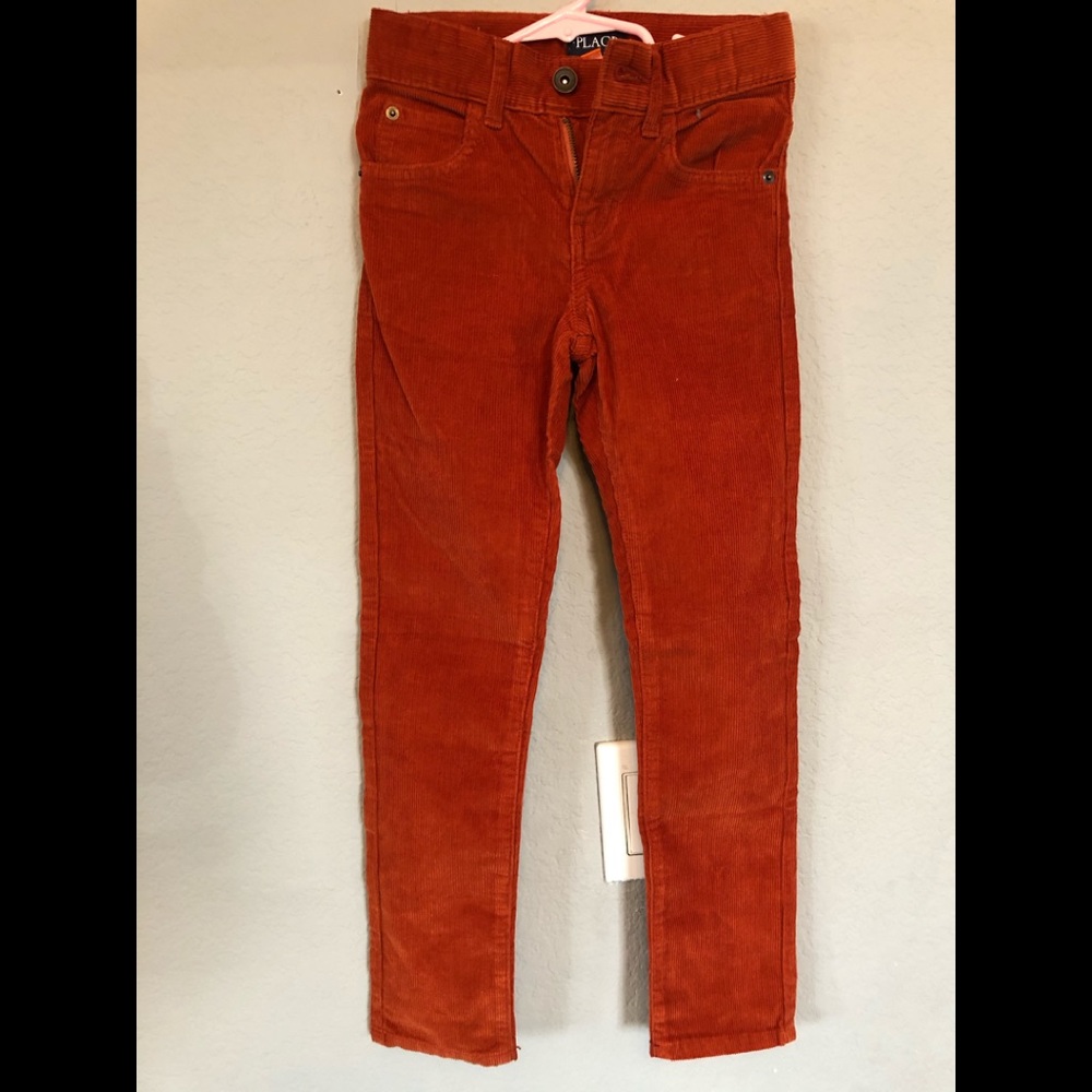 Corduroy burnt orange pants 7 slim
